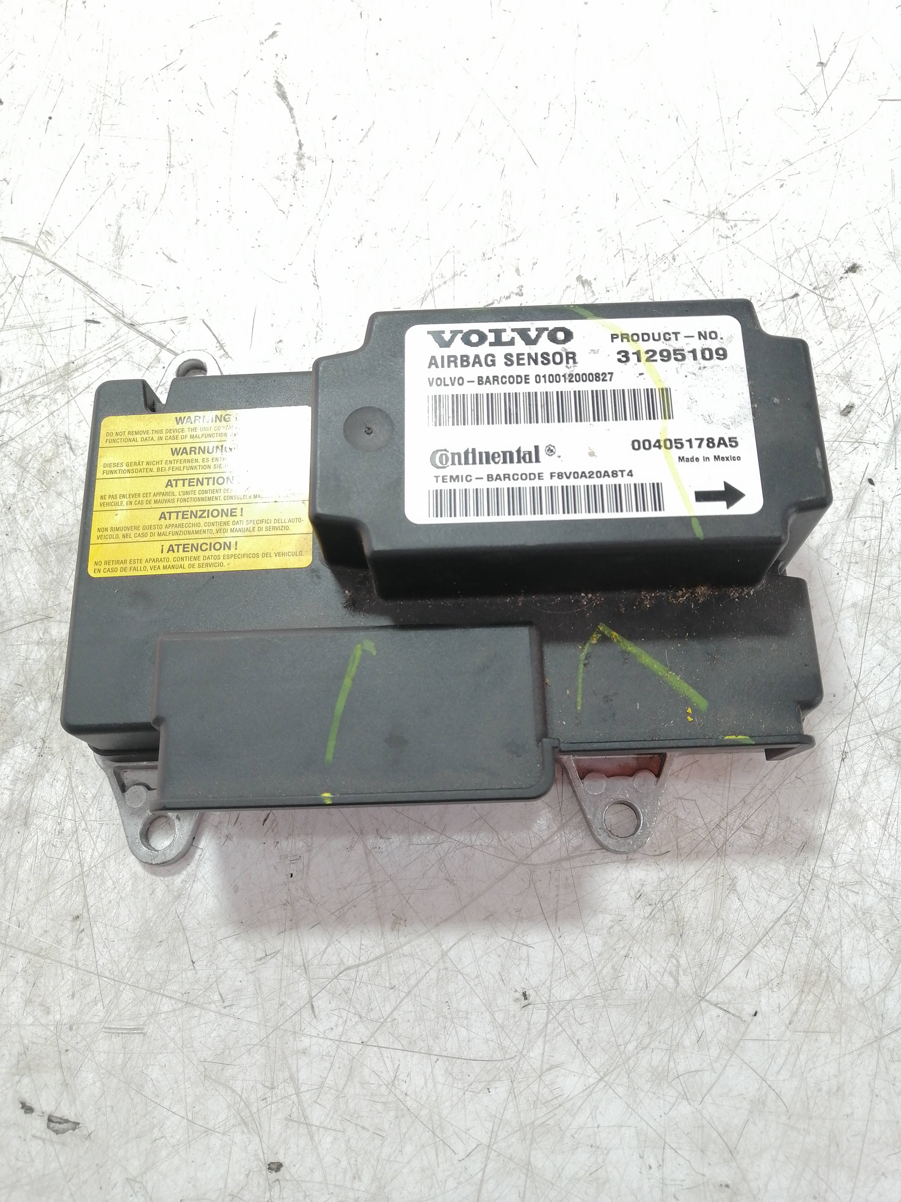 VOLVO S40 2 generation (2004-2012) SRS Control Unit 31295109 26486767