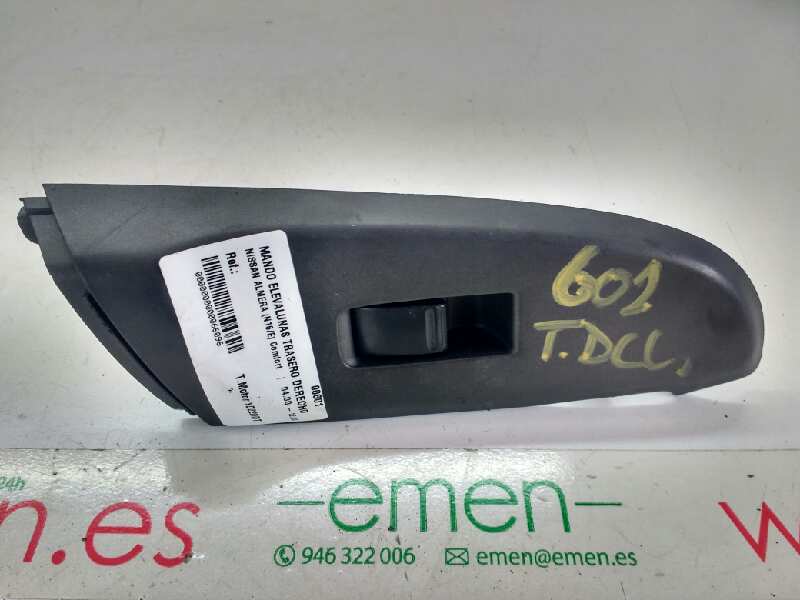 NISSAN Almera N16 (2000-2006) Rear Right Door Window Control Switch 6PINES 26459047