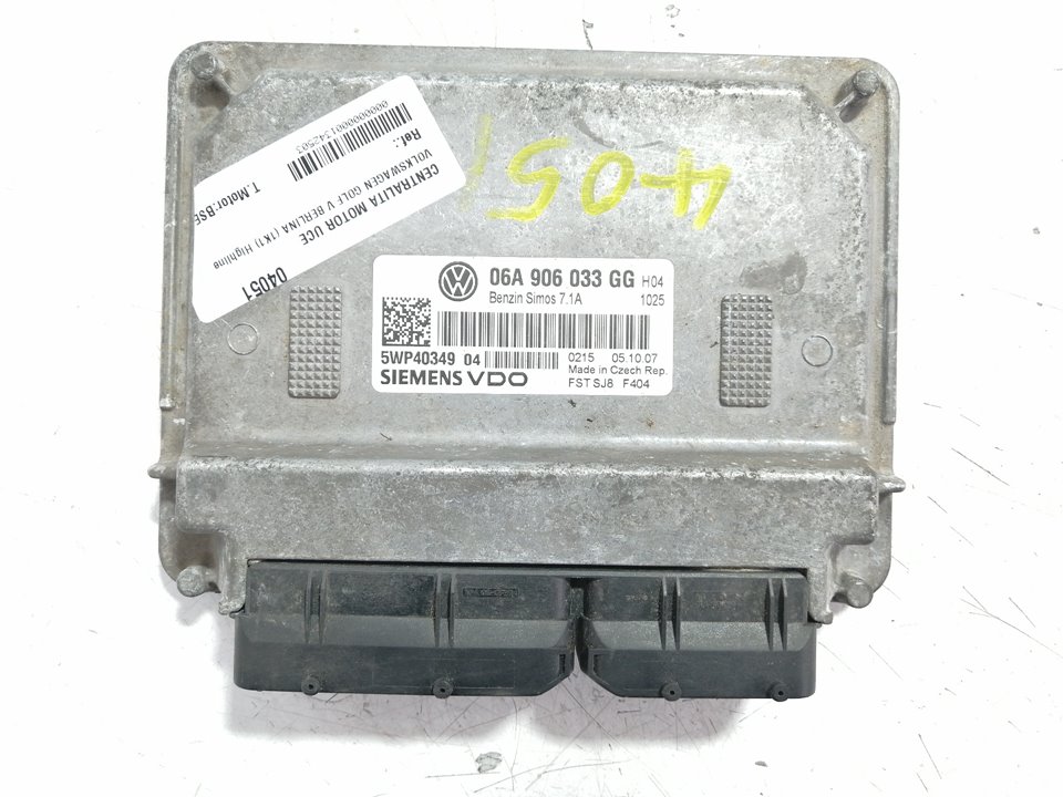 VOLKSWAGEN Golf 5 generation (2003-2009) Motorkontrolenhed ECU 06A906033G 26493394