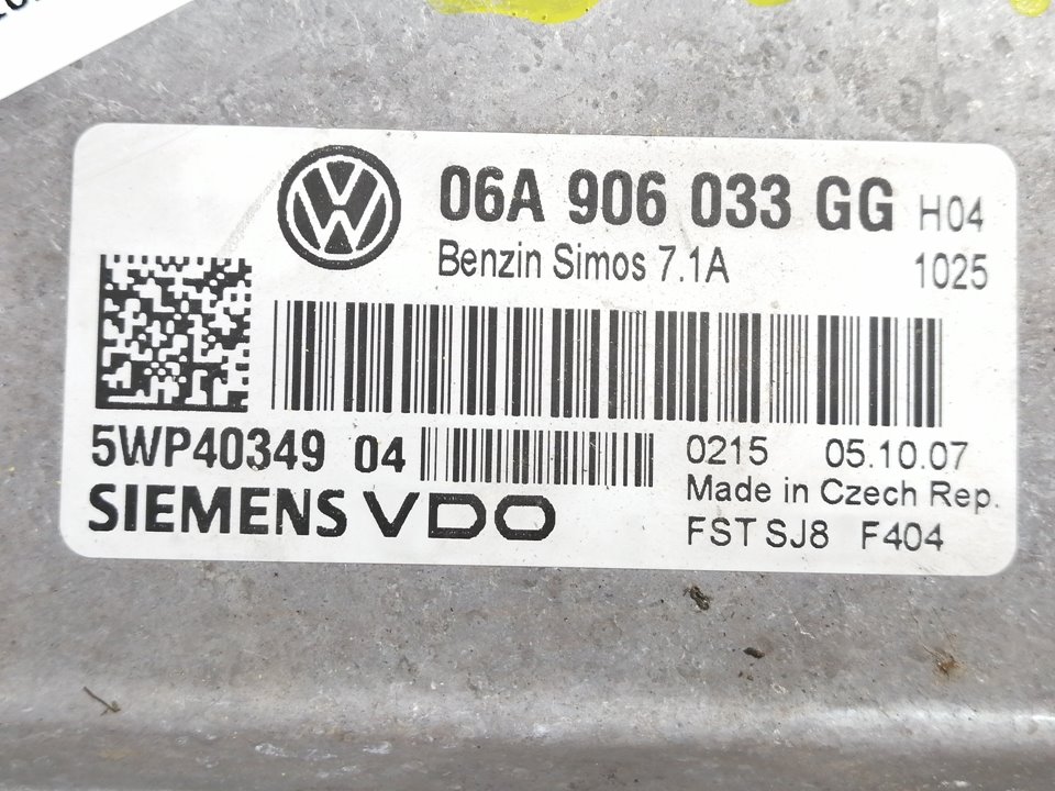 VOLKSWAGEN Golf 5 generation (2003-2009) Motorkontrolenhed ECU 06A906033G 26493394