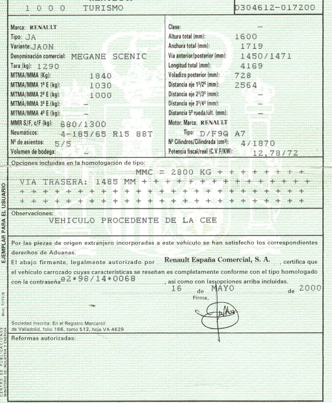 MERCEDES-BENZ Megane 1 generation (1995-2003) Капот GRISVERDOSO,7751472130+ 19796486