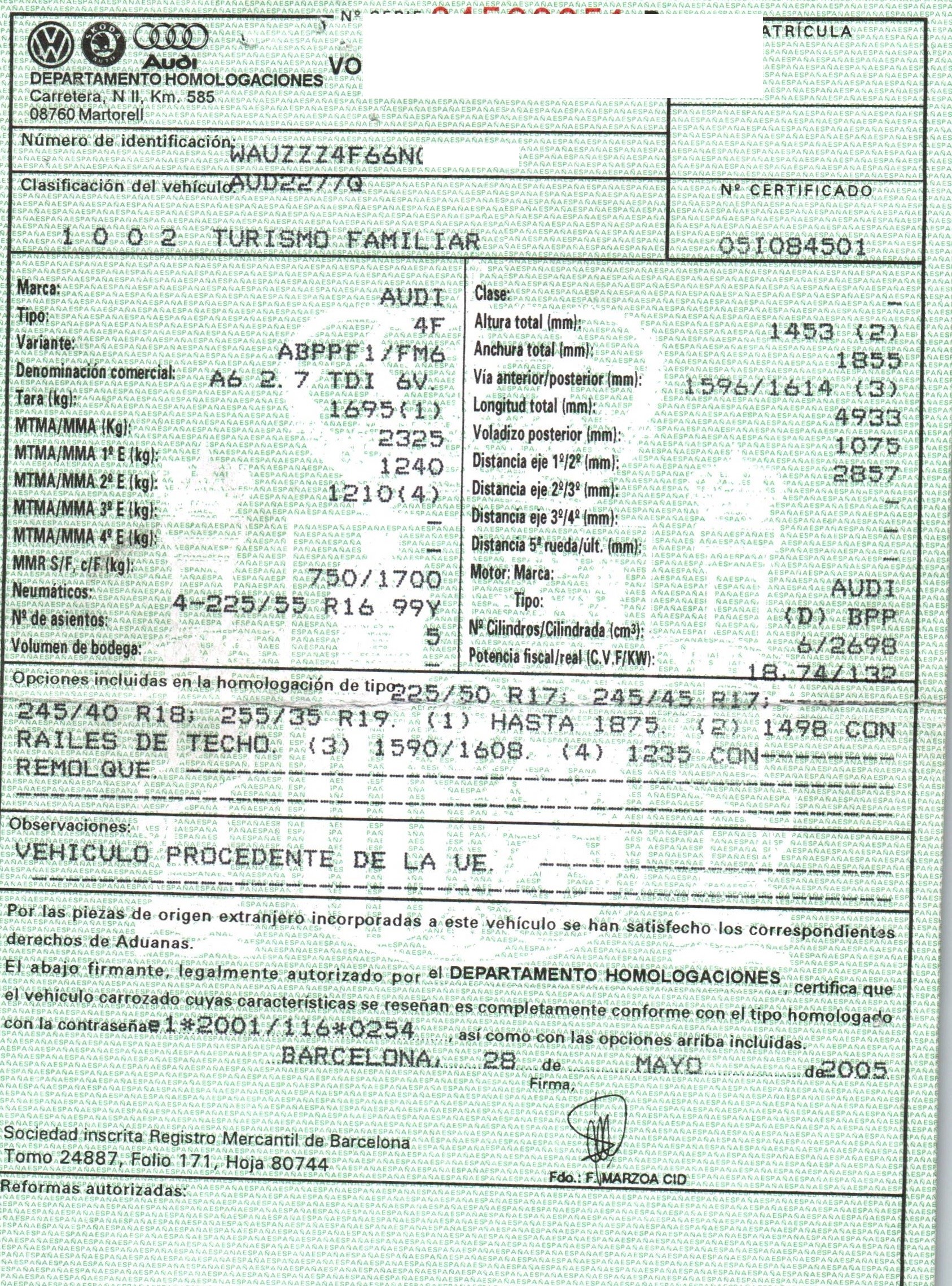 DODGE A6 C6/4F (2004-2011) Другие внутренние детали SIEMENS, SIEMENS+A2C53080033S 19836312