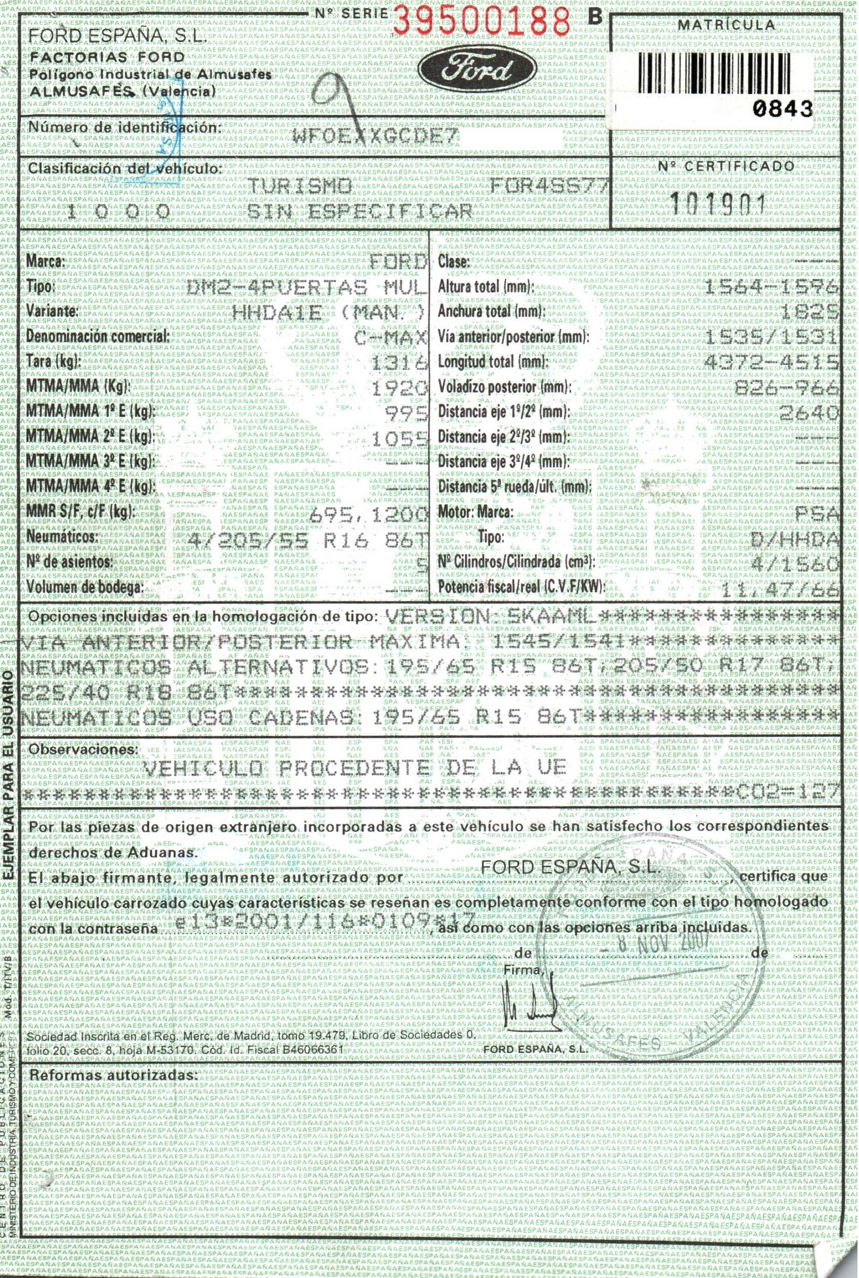 FORD C-Max 1 generation (2003-2010) Brake Cylinder FOMOCO,FOMOCO+ 19811582