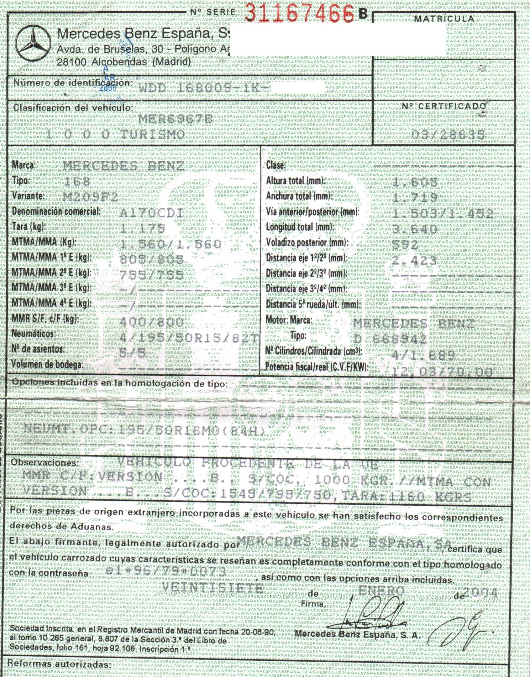 VAUXHALL A-Class W168 (1997-2004) Bremseservoforsterker TRW,TRW+ 19835531