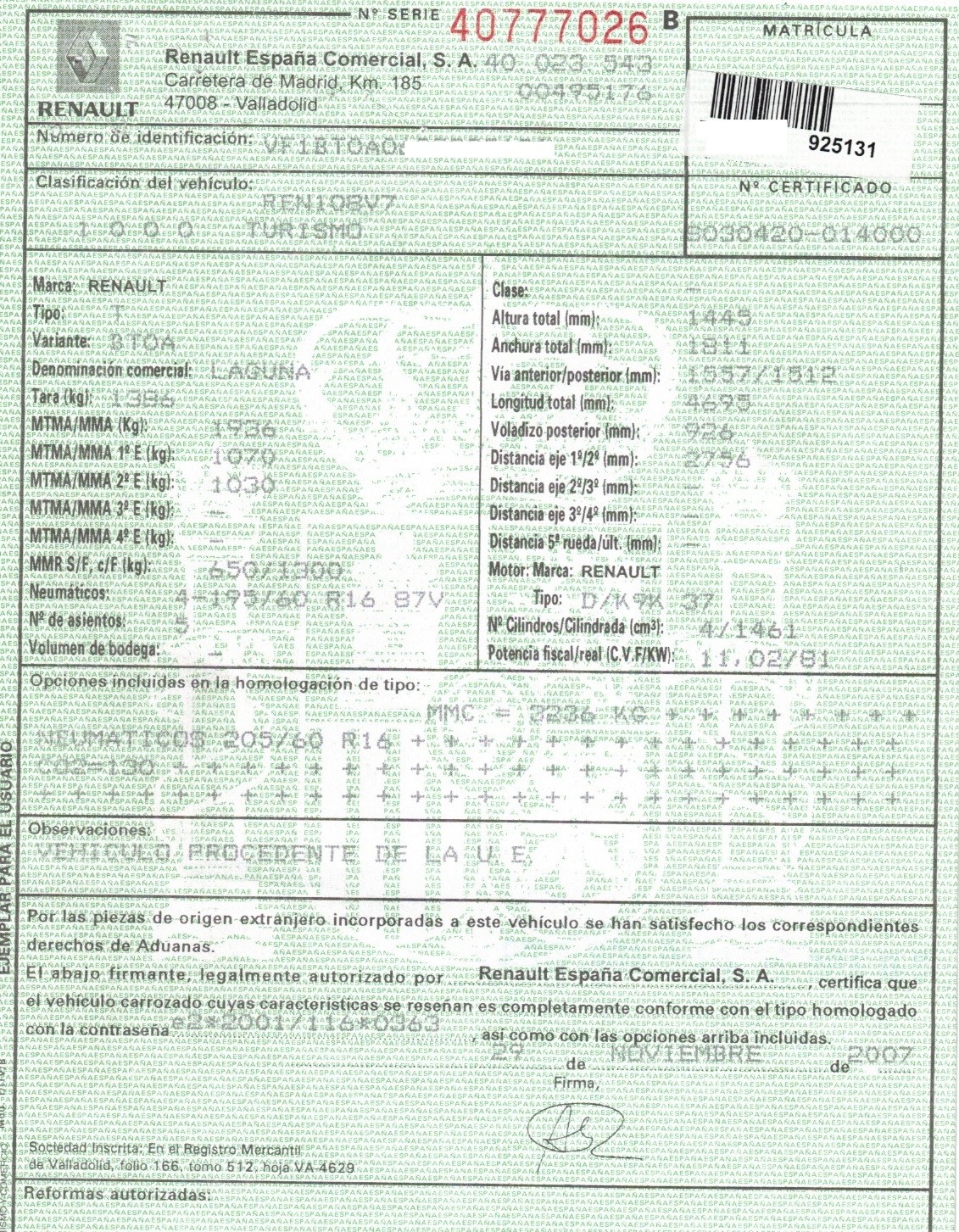 RENAULT Laguna 3 generation (2007-2015) Servoamplificator de frână 0204051643, 30275A0223+ 19839992