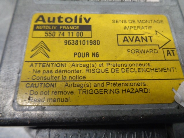 MITSUBISHI Xsara 1 generation (1997-2004) Блок SRS AUTOLIV, AUTOLIV+550741100 19843780