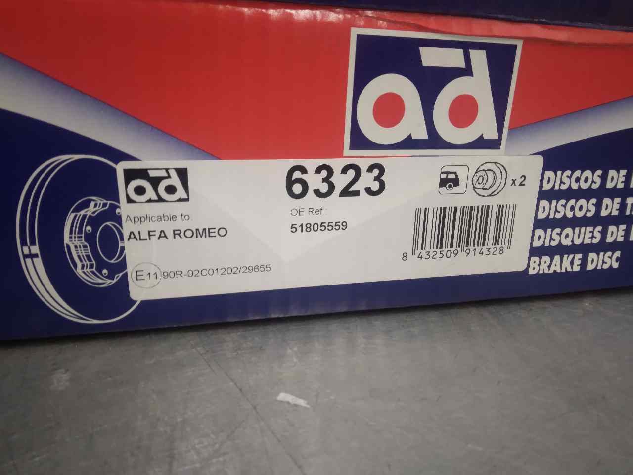 ALFA ROMEO MiTo 955 (2008-2020) Galinis dešinys stabdžių diskas 51805559 24188484