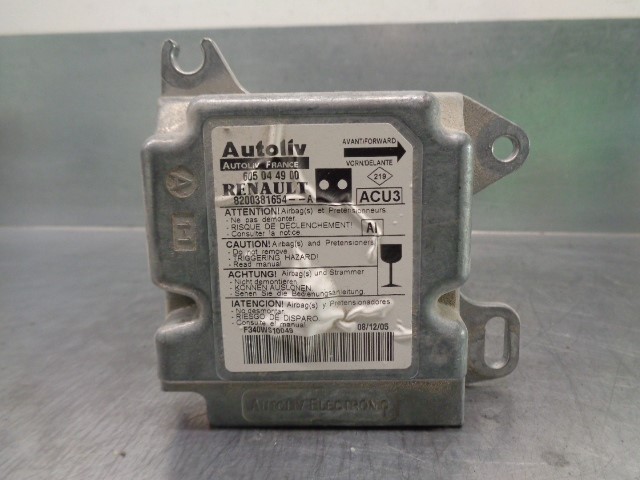 ASTON MARTIN Kangoo 1 generation (1998-2009) SRS Control Unit 605044900,AUTOLIV,8200381654+ 19802908