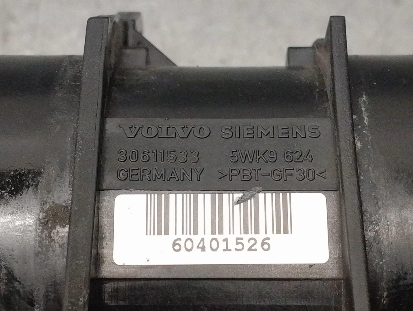 VOLVO S40 1 generation (1996-2004) Capteur de débit massique d'air MAF 30611533, 5WK9624, SIEMENS 24221828