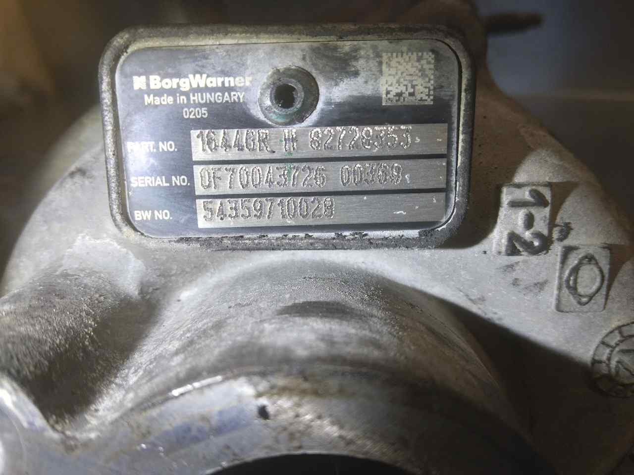 RENAULT Clio 2 generation (1998-2013) Turbófeltöltő BORGWARNER 19791859