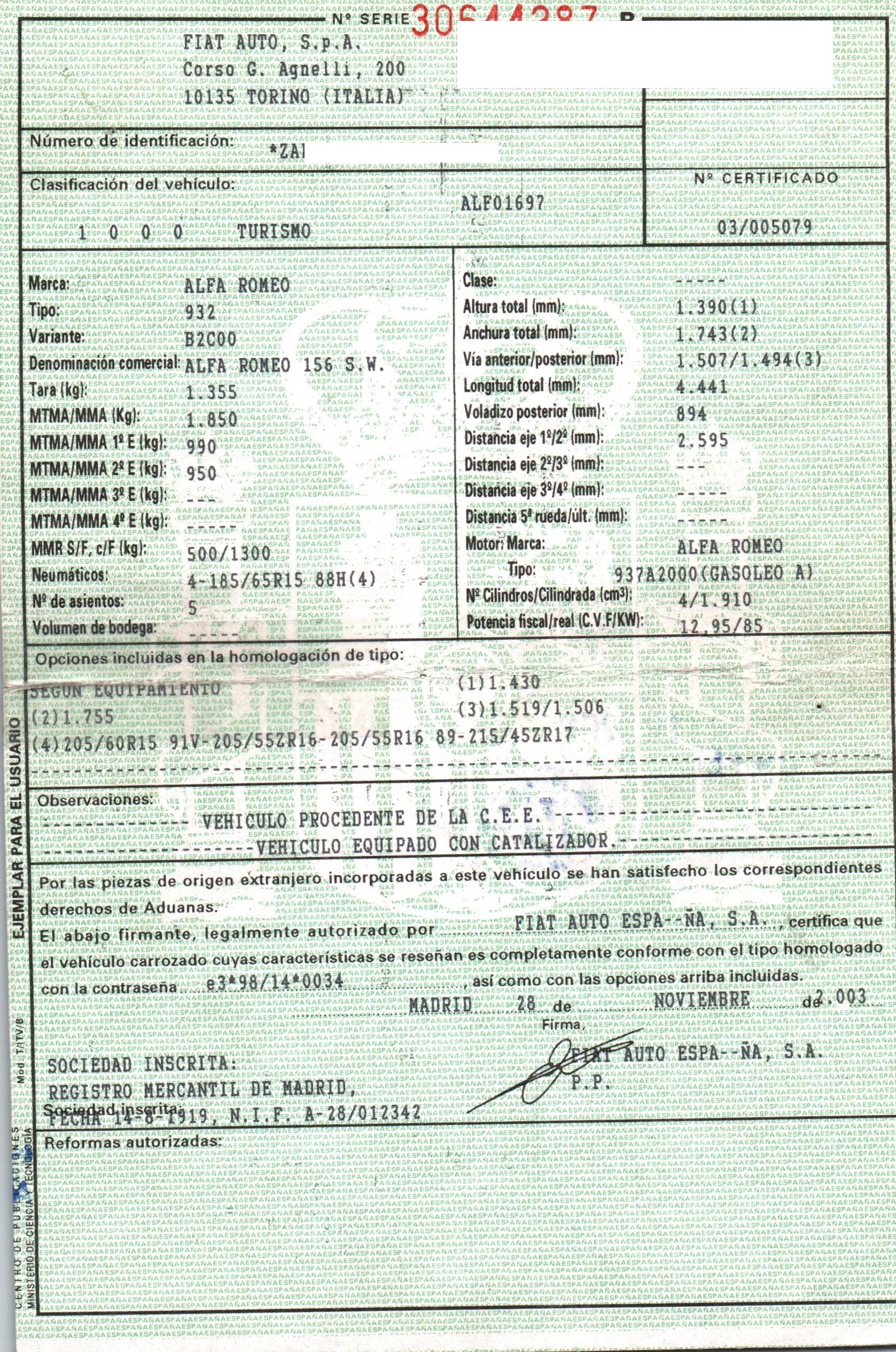 RENAULT 156 932 (1997-2007) Замок двери передний правый 5PUERTAS, 5PUERTAS+9PINES 19842973