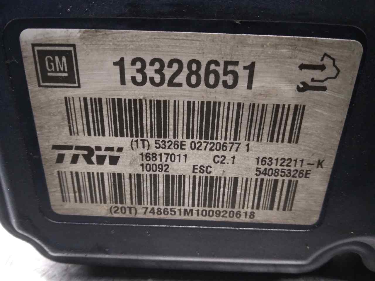 OPEL Insignia A (2008-2016) ABS Pump 13328651, 54085326E, TRW 23756872