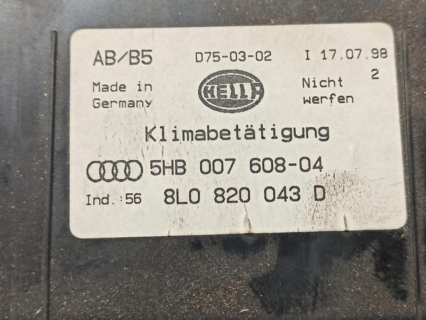 AUDI A4 B5/8D (1994-2001) Unité de climatisation 8L0820043D,5HB007608,HELLA 19914174