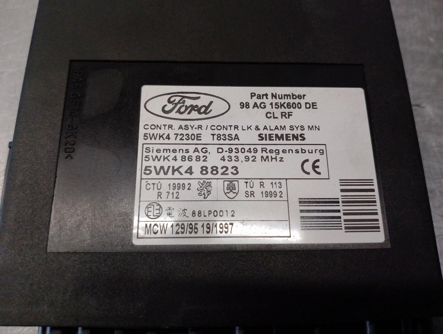 FORD Focus 4 generation (2018-2024) Other Control Units 98AG15K600DE, 5WK47230E, SIEMENS 21724162