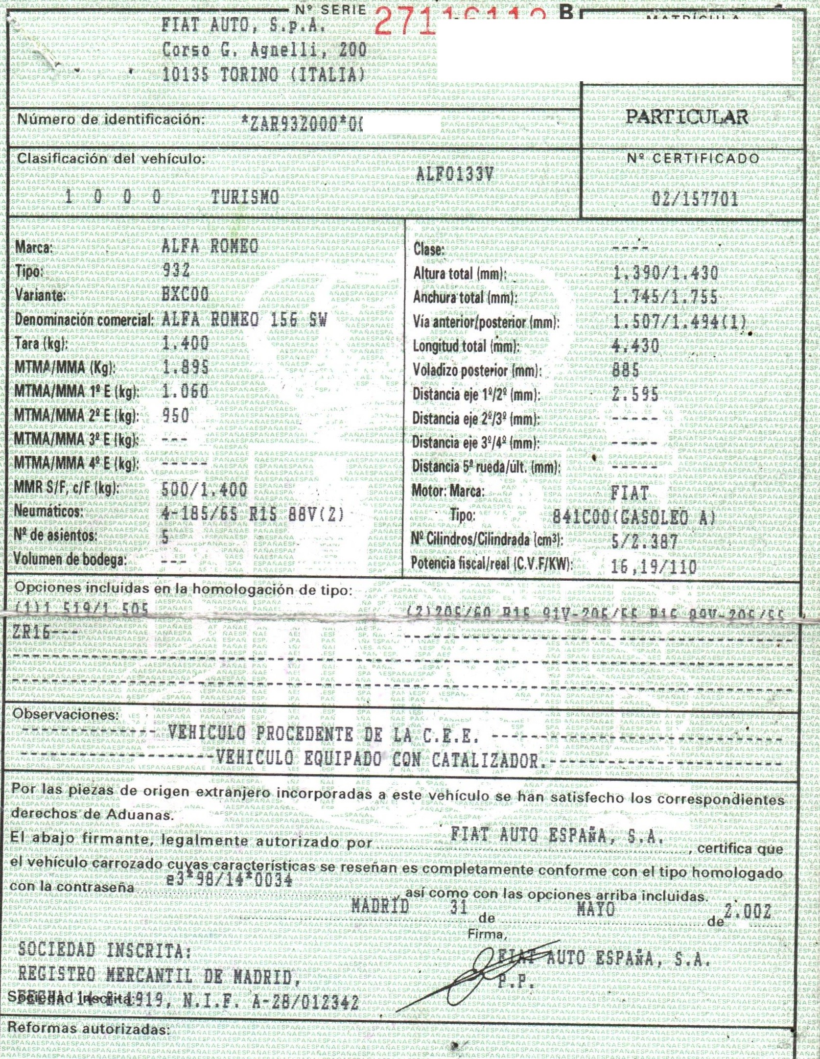 RENAULT 156 932 (1997-2007) Další části karoserie 60664833+ 19836642