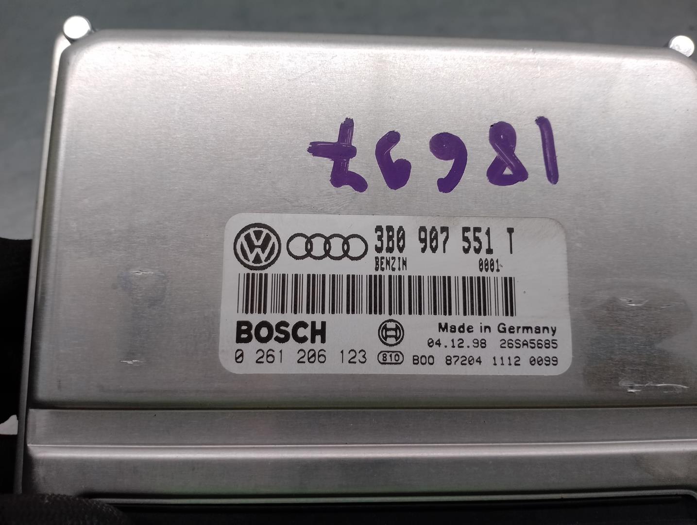 AUDI A3 8L (1996-2003) Variklio kompiuteris 3B0907551T, 0261206123 21544122