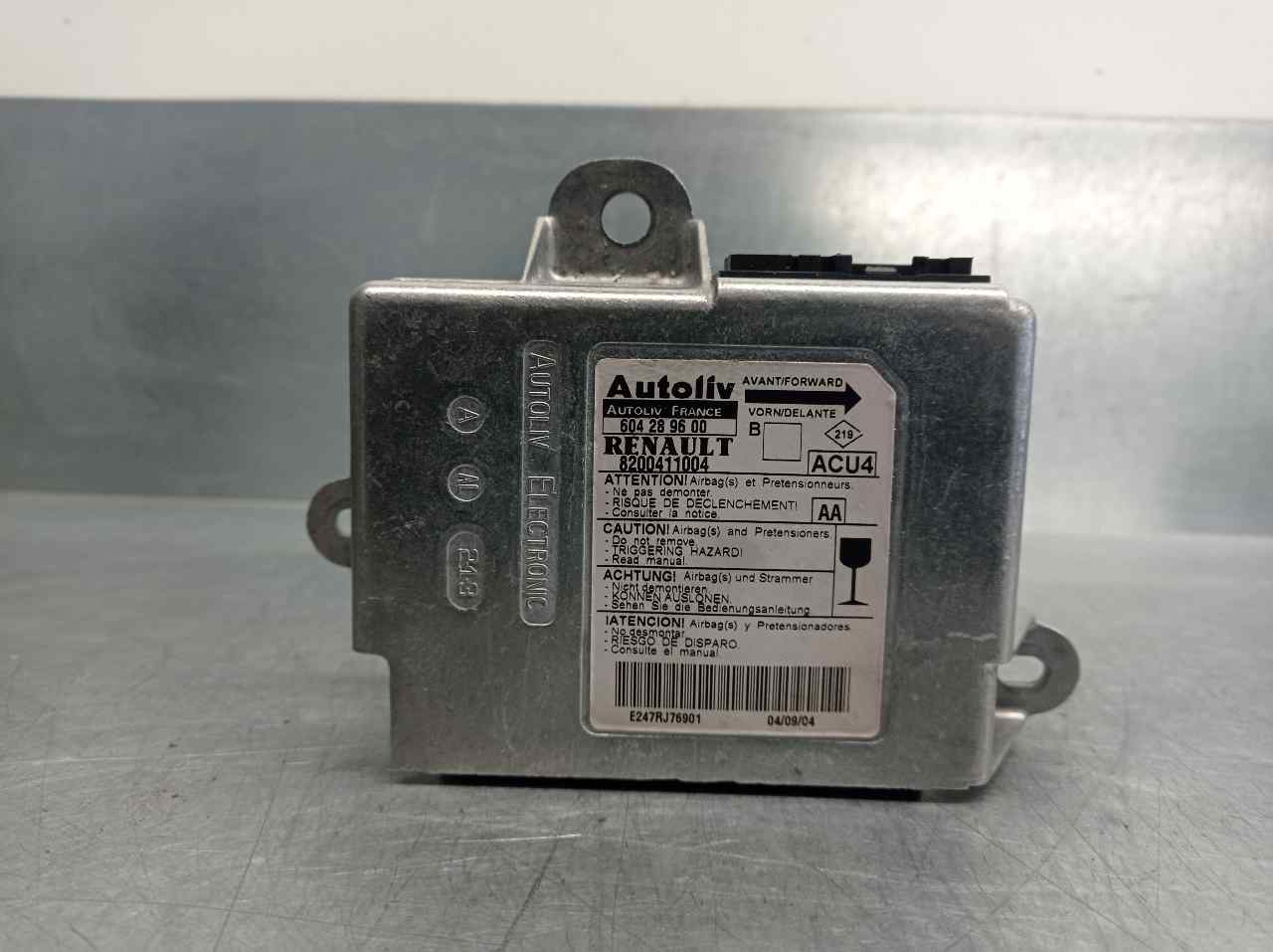 AUDI Megane 2 generation (2002-2012) SRS Control Unit 604289600, AUTOLIV, 8200411004+ 19851392