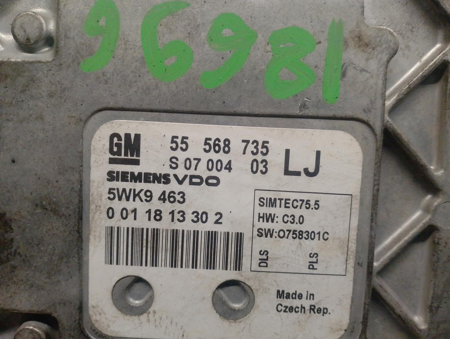 OPEL Astra J (2009-2020) Engine Control Unit ECU 55568735, 5WK9463, SIEMENS 24204103