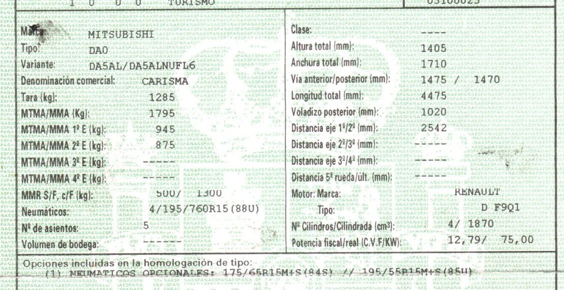 SUBARU Carisma 1 generation (1995-2004) Forreste venstre dørlås 5PUERTAS, 5PUERTAS+4PINES 19833232