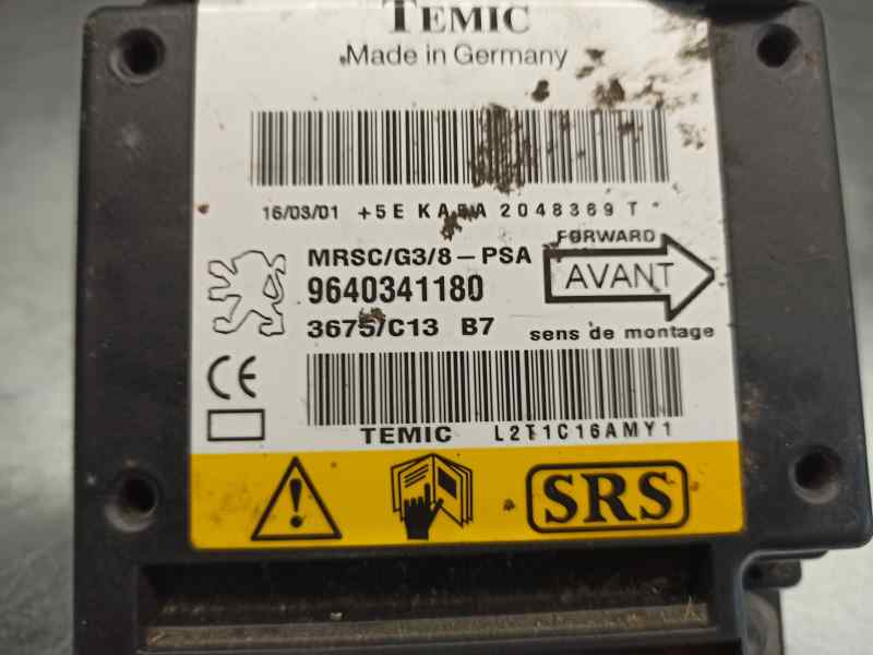 FIAT 607 1 generation (2000-2008) SRS Control Unit TEMIC,TEMIC+3675C13 19691692