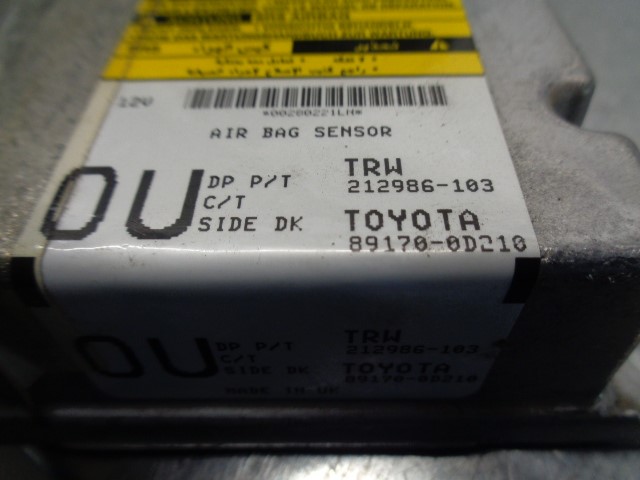 TOYOTA Yaris 2 generation (2005-2012) SRS Control Unit 891700D210, 212986103, TRW 19896899