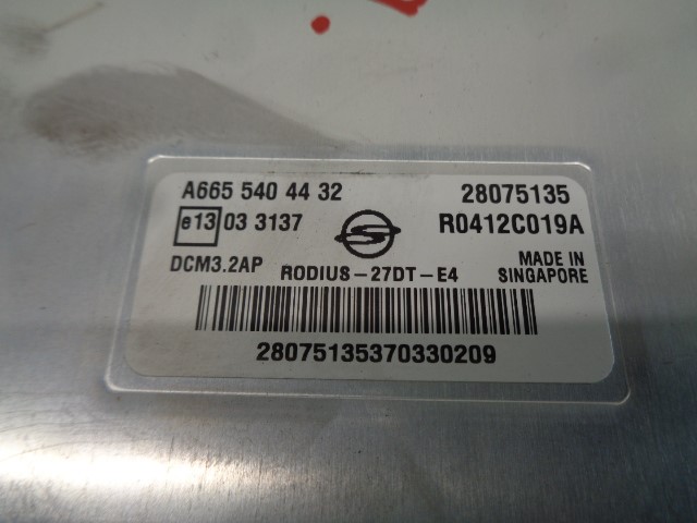 SSANGYONG Rodius 1 generation (2004-2010) Motorkontrollenhet ECU A6655404432, 028075135 19826617