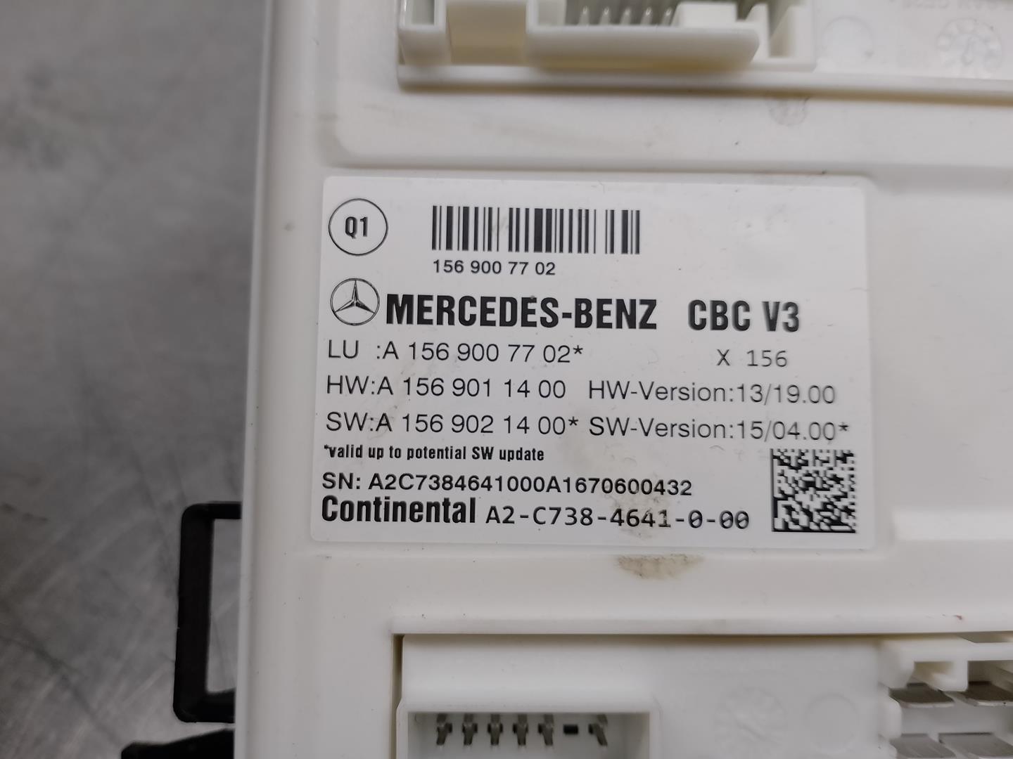MERCEDES-BENZ A-Class W176 (2012-2018) Kiti valdymo blokai A1569007702 24191127