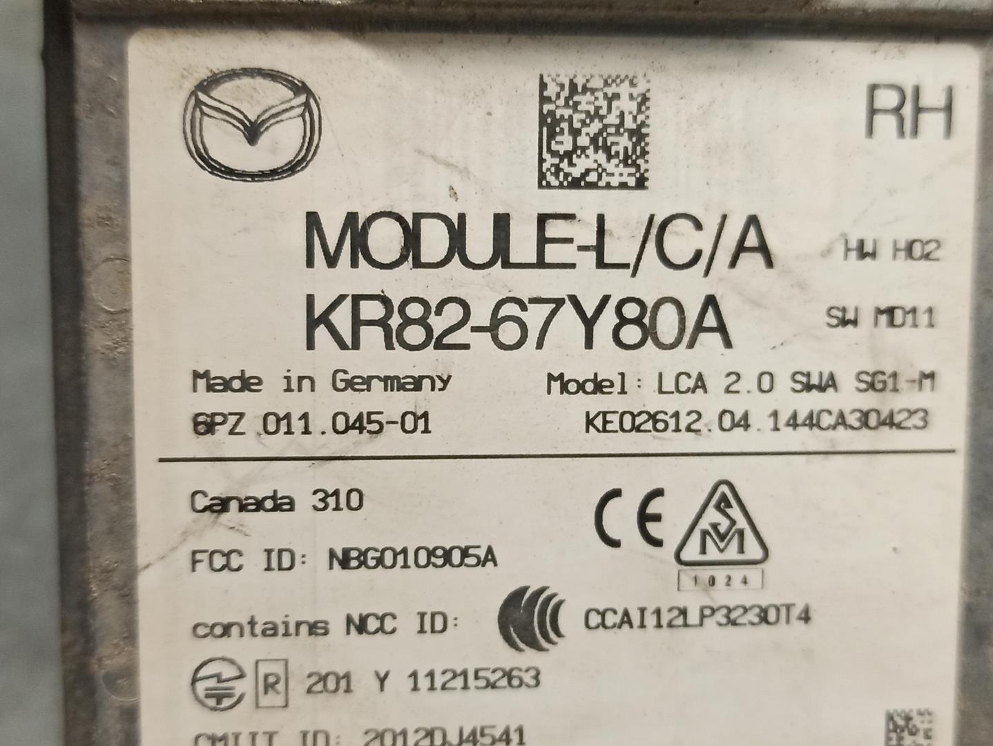 MAZDA CX-5 1 generation (2011-2020) Alte unități de control KR8267Y80A 24216563