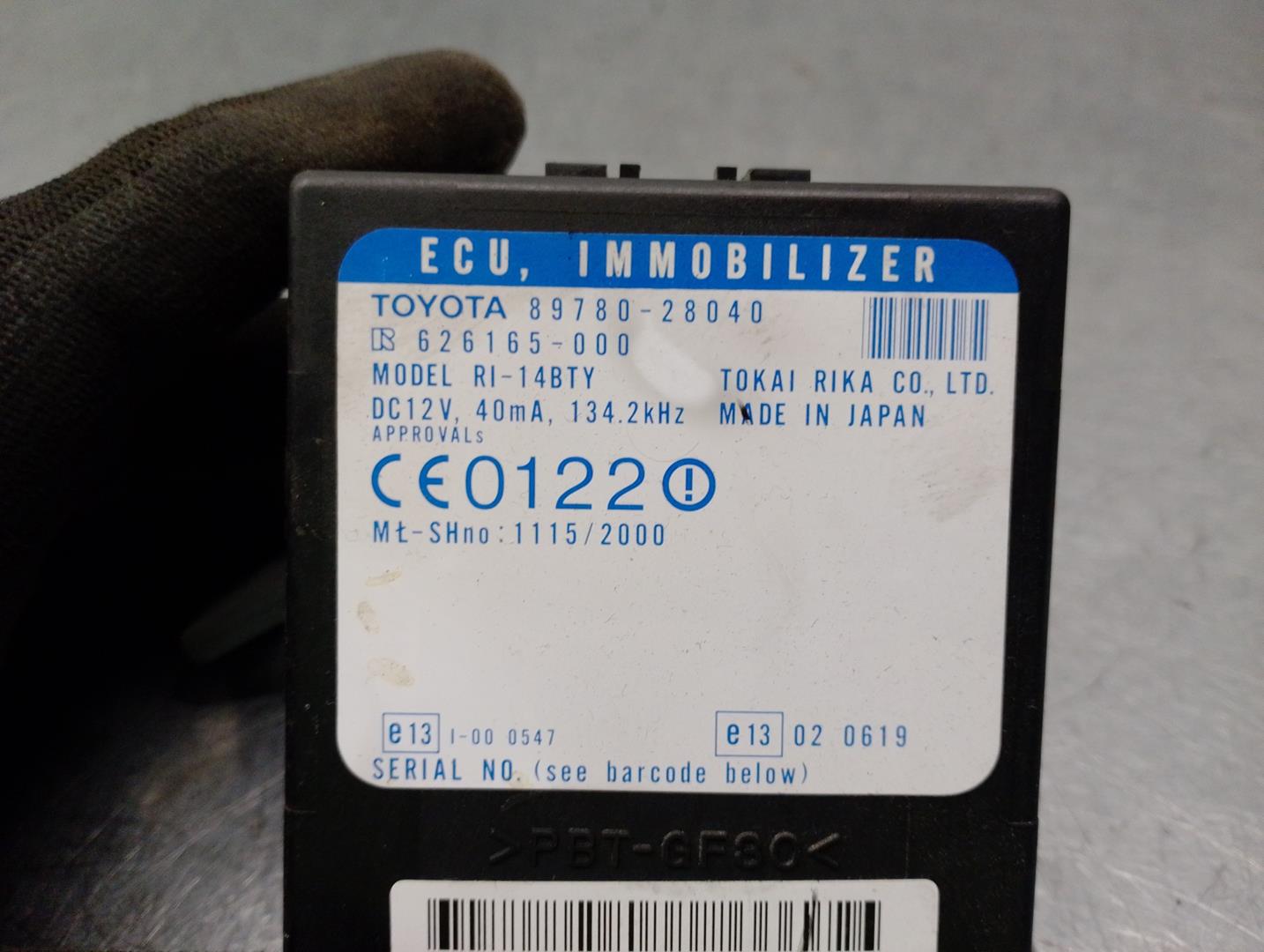 TOYOTA Previa 2 generation (2000-2006) Immobiliser control unit 8978028040, 626165000, TOKAI 21723580