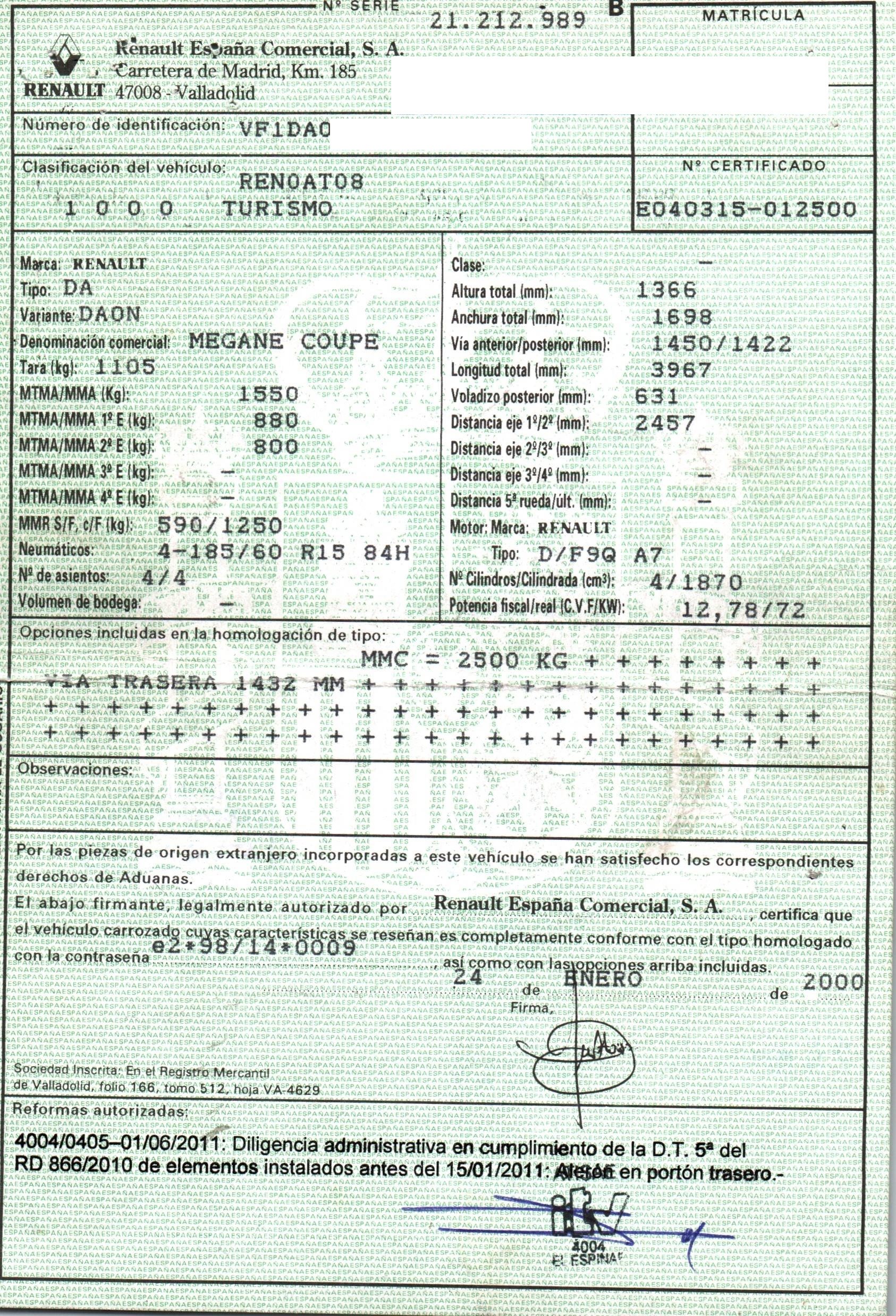 RENAULT Megane 1 generation (1995-2003) Блок управления двигателем 7700113863,0281001969 19840119