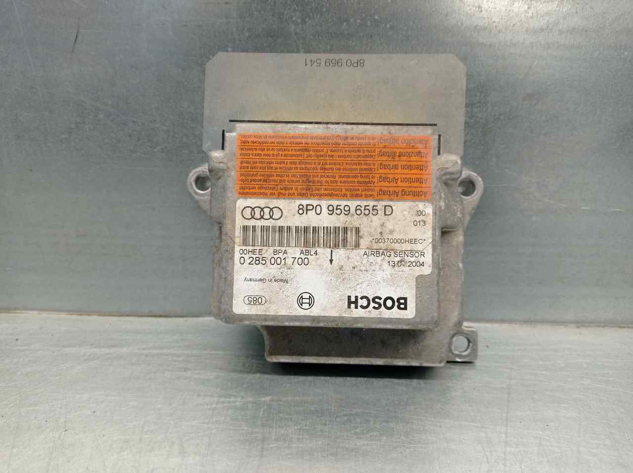 AUDI A2 8Z (1999-2005) SRS Control Unit 8P0959655D, 0285001700 19860836