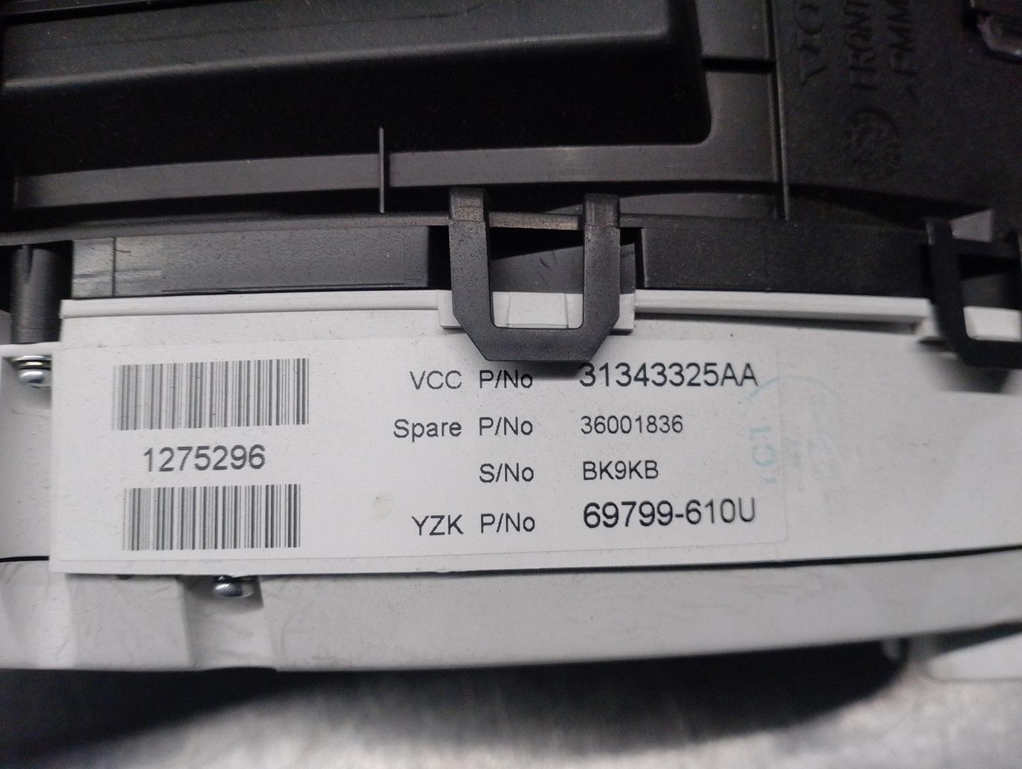 VOLVO V60 1 generation (2010-2020) Sebességmérő műszer 31343325AA, 69799610U 24177657