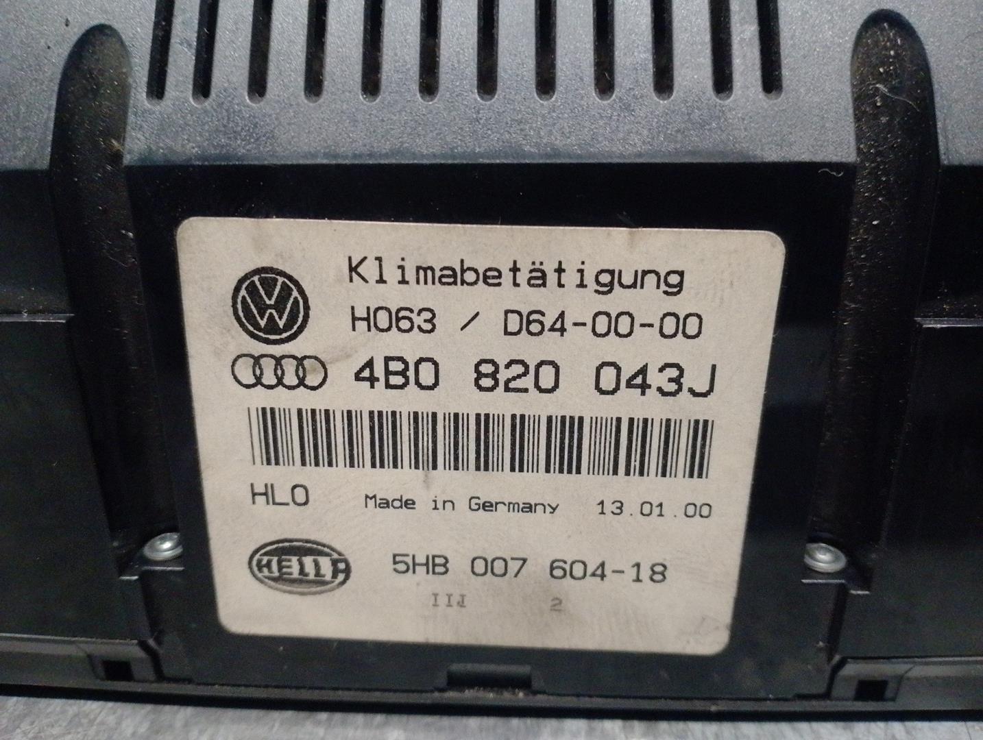 AUDI A6 C5/4B (1997-2004) Klimata kontroles modulis 4B0820043J, 5HB00760418, HELLA 23756587