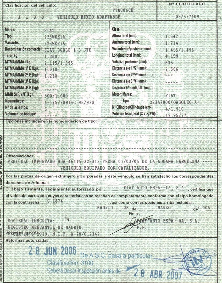 FIAT Doblo 1 generation (2001-2017) Fuse Box 51756264 23756150