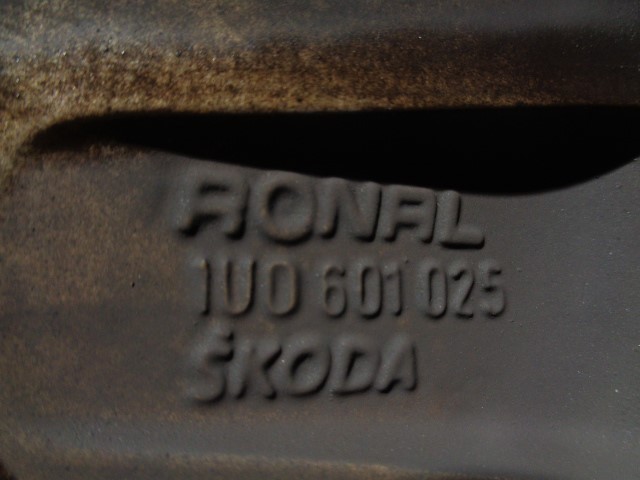 SKODA Octavia 1 generation (1996-2010) Колесо 1U0601025, R156JX15H2ET38, ALUMINIO5P 24198688