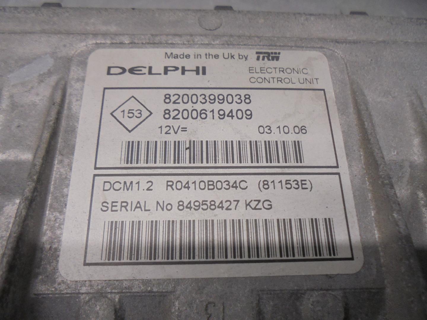 RENAULT Clio 3 generation (2005-2012) Engine Control Unit ECU 8200399038, 8200619409 24193681