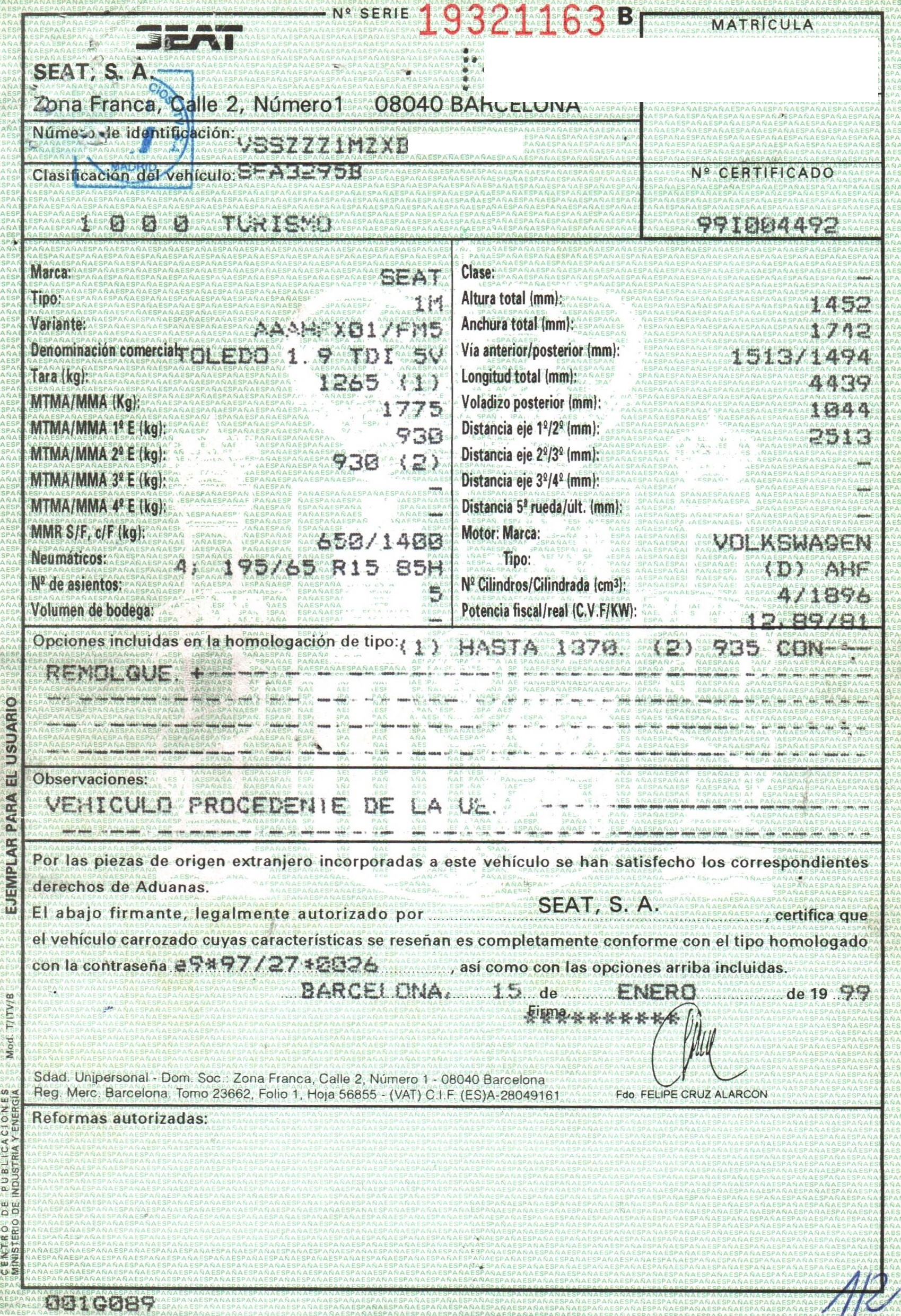 NISSAN Toledo 2 generation (1999-2006) Aizmugurējo kreiso durvju logu pacēlājs 4PUERTAS, 4PUERTAS+18PINES 19816294