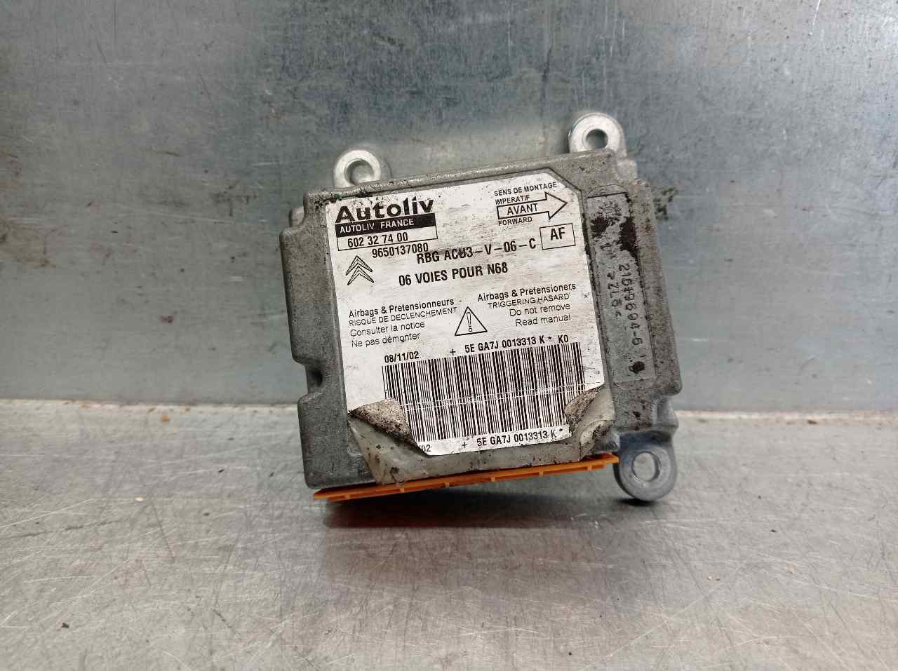 FIAT Xsara Picasso 1 generation (1999-2010) SRS Control Unit AUTOLIV, AUTOLIV+602327400 19716029