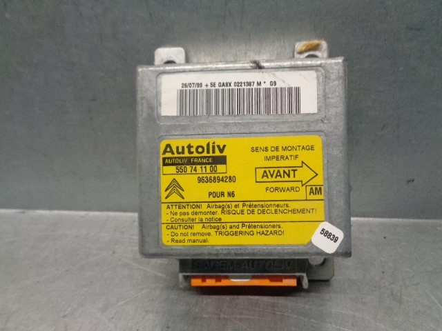 KIA Xsara 1 generation (1997-2004) SRS Control Unit 9636894280, 550741100, AUTOLIV 19855823