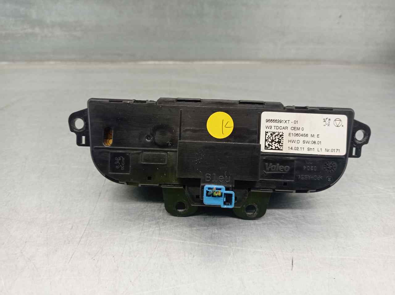 PEUGEOT 508 1 generation (2010-2020) Climate  Control Unit 96666291XT, TRASERO, VALEO 19887541