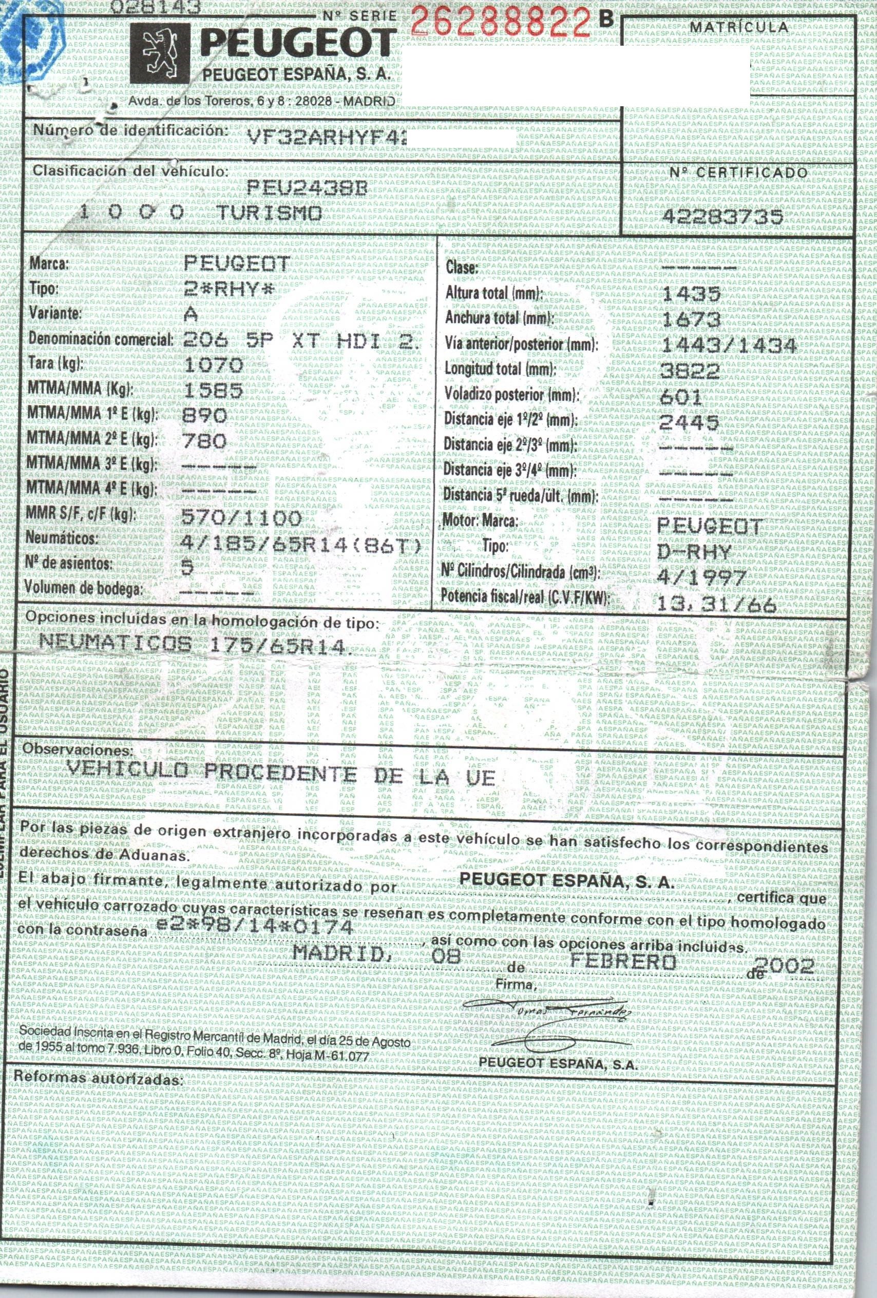 VAUXHALL 206 1 generation (1998-2009) Calculateur d'unité de commande du moteur 0281010594, 9642013980+ 19829984