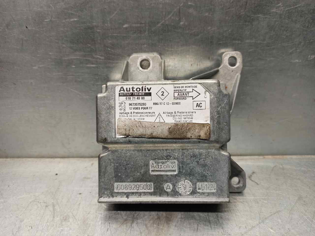 PEUGEOT 308 T7 (2007-2015) SRS Control Unit 9673575280,610714900,AUTOLIV 19871762