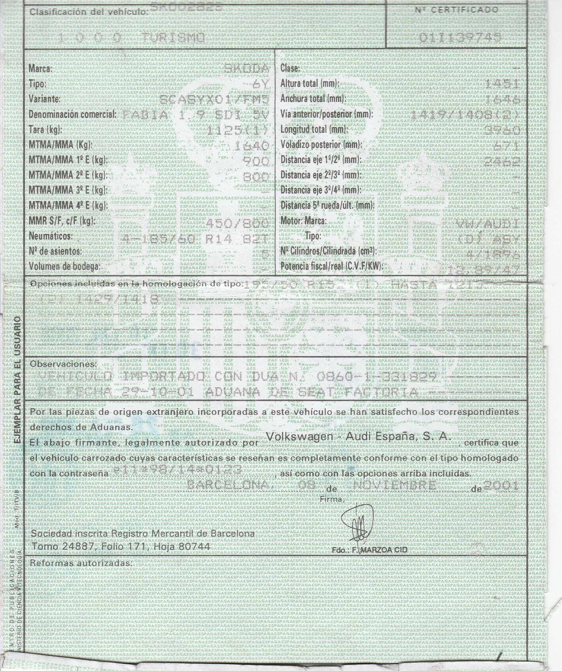 MAZDA Fabia 6Y (1999-2007) Fuel Injector 19809195