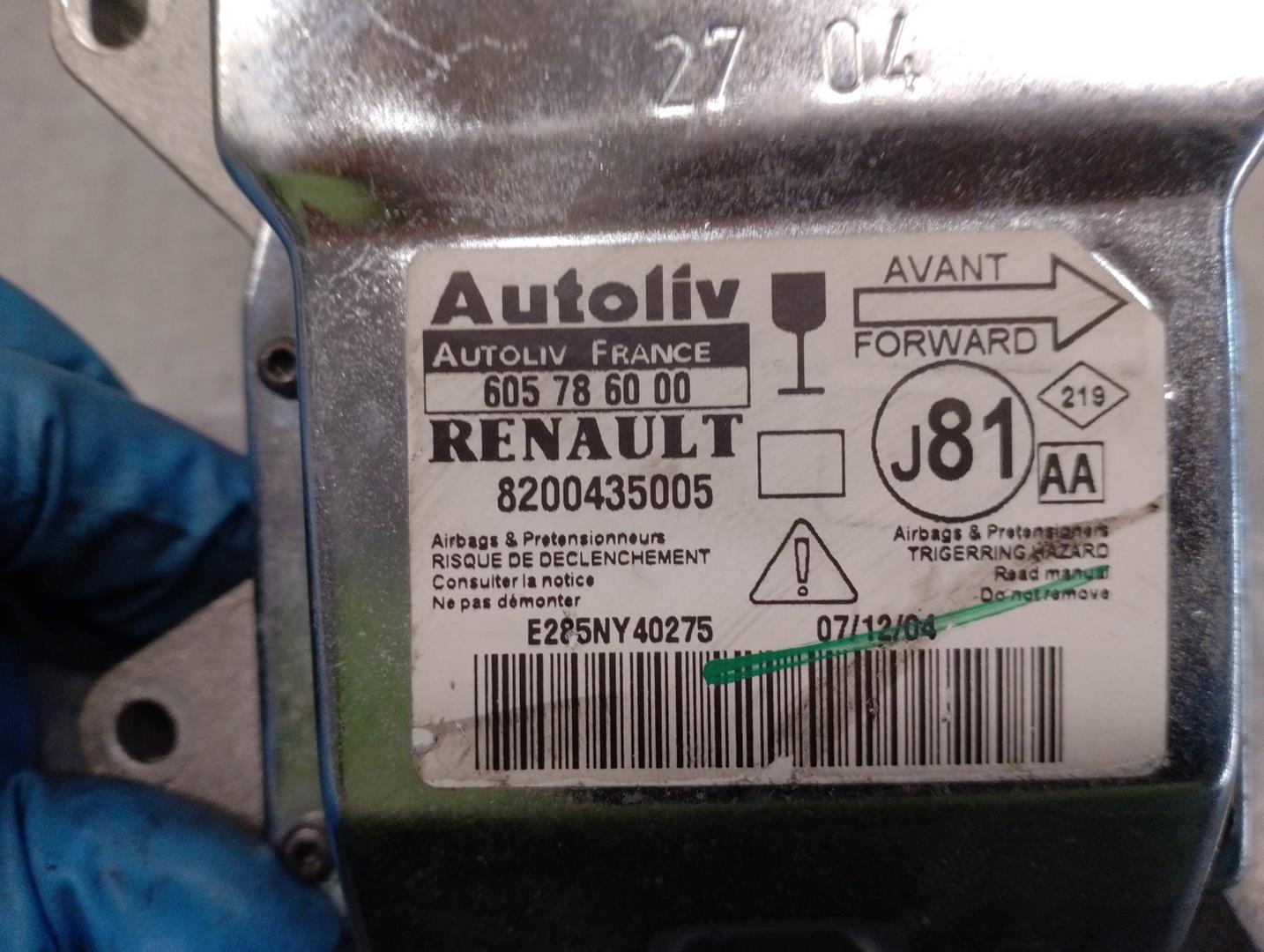 RENAULT Espace 4 generation (2002-2014) SRS Control Unit 8200435005, 605786000, AUTOLIV 21730289