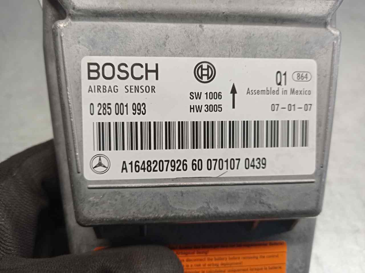 MERCEDES-BENZ M-Class W164 (2005-2011) SRS Control Unit A1648207926, 0285001993 19791067