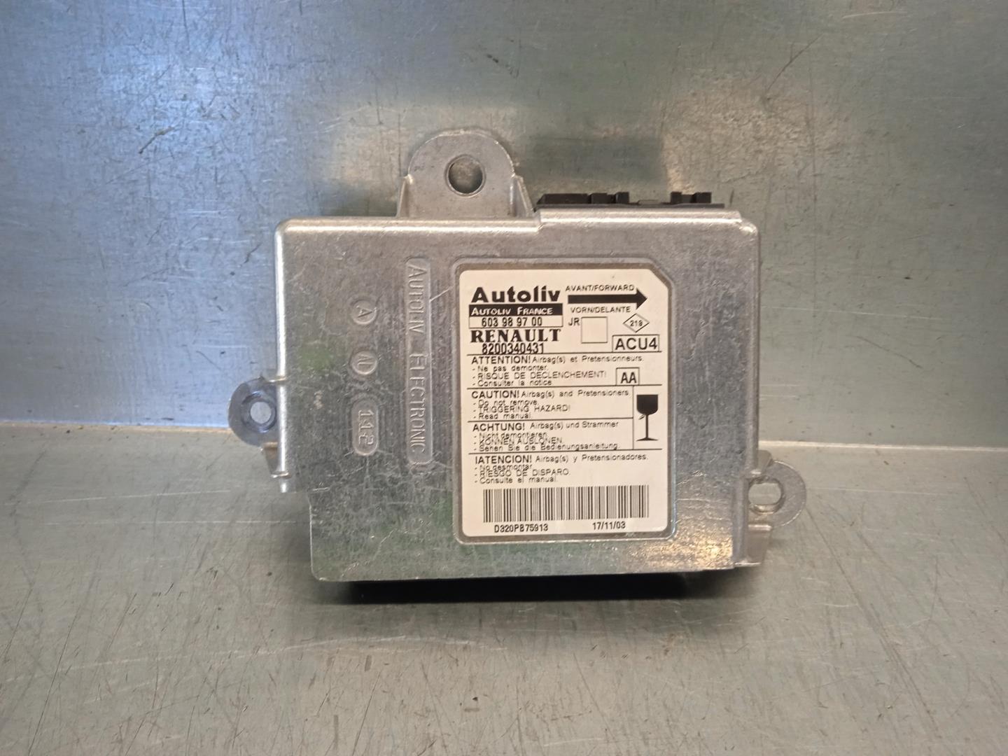 RENAULT Scenic 2 generation (2003-2010) SRS Control Unit AUTOLIV, AUTOLIV+603989700 19833103