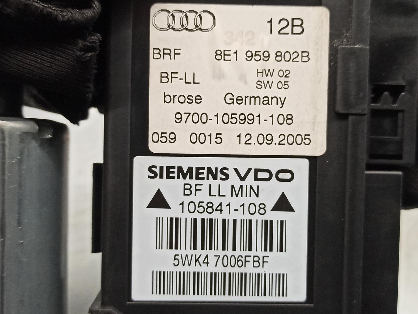 AUDI A4 B7/8E (2004-2008) Moteur de commande de vitre de porte avant droite 8E1959802B,47PINES,5PUERTAS 24205748