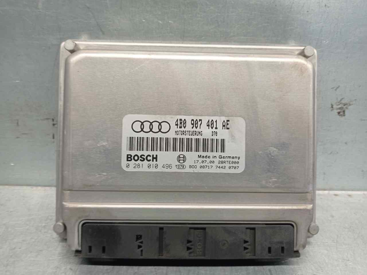 FIAT A3 8L (1996-2003) Motorkontrolenhed ECU 4B0907401AE,0281010496 19799199