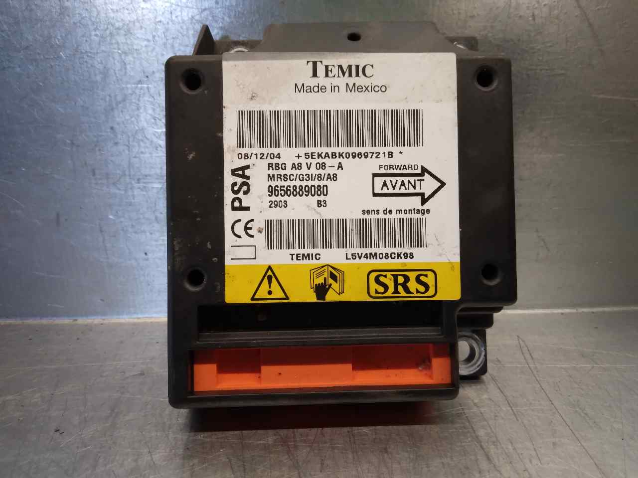 FIAT C3 1 generation (2002-2010) SRS kontrollenhet TEMIC,TEMIC+L5V4M08CK98 19813879