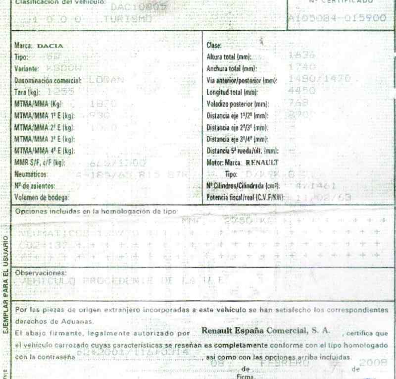 DACIA Lodgy 1 generation (2013-2024) Rear left door window lifter MANUAL,MANUAL+ 19766303